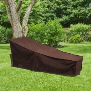 Patio Furniture Cover, Outdoor Chaise Lounge Covers Lightweight Patio Chair Lounge Cover for Outdoor Patio Garden Furniture(Coffee)