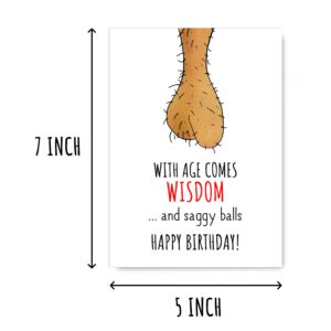 LillaGifts Birthday Cards For Him - Funny Rude Adult Theme Perfect For Birthday - Funny Anniversary Card For Husband And Boyfriend, 5 x 7 inches