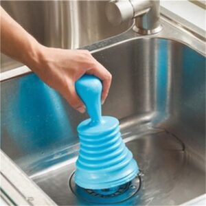 LoveAloe Practical Sink and Drain Plunger for Bathrooms Kitchens Sinks Baths and Showers,Blue