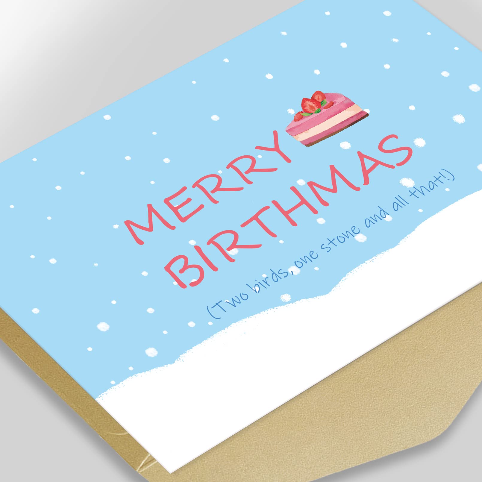 Funny December Birthday Card, Merry Birthmas Card, Christmas Birthday Card for Friend