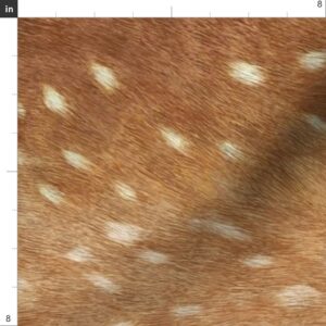 Spoonflower Fabric - Soft Deer Hide Spring Fawn Railroad Skin Animal Willow Printed on Minky Fabric by The Yard - Sewing Baby Blankets Quilt Backing Plush