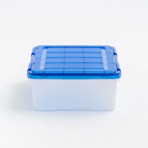 IRIS USA 4Pack 30qt WEATHERPRO Airtight Plastic Storage Bin with Lid and Seal and Secure Latching Buckles