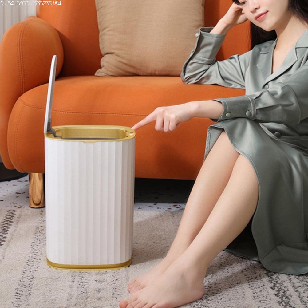 Bticx Modern Smart Sensor Trash Can - 12L Waterproof Kitchen Bathroom Sensor Bin with Lid, Large-capacity Garbage Waste Bin for Office and Bedroom,Kitchen,Bathroom