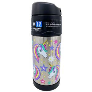 Thermos 12 oz FUNtainer Bottle - Unicorns & Rainbows