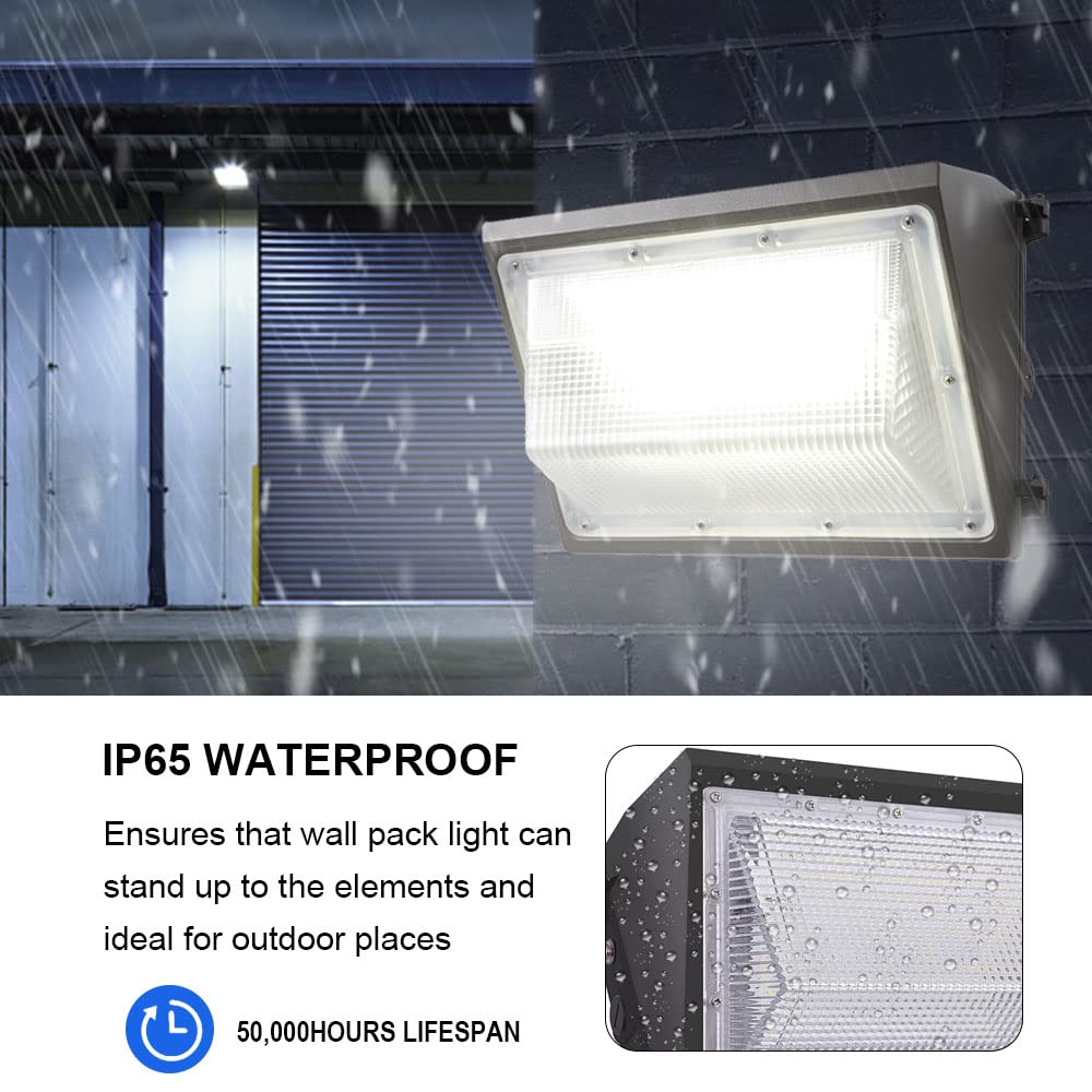 OSTEK 41W LED Wall Pack Light 5200LM (150-200W HPS/MH Equiv.) 5000K Daylight Commercial Outdoor Wall Area Security Lighting Fixture IP65 Waterproof 100-277V,ETL&DLC Listed