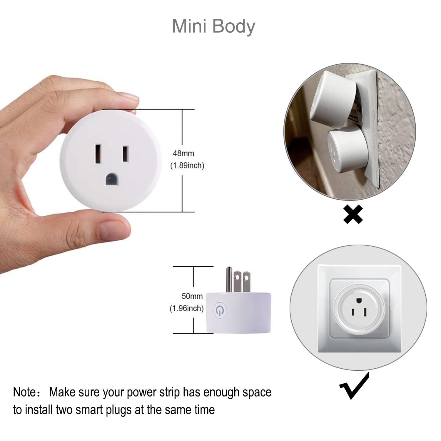 Sparkleiot Zigbee Smart Plug Outlet, Mini Remote Voice Control with Alexa, Easy Setup, Work with Google Home/SmartThings, Hub Required 4-Pack