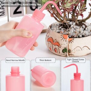 Tattoo Wash Bottle- Melphoe 2Pcs 250ml Water Squirt Bottle Succulent Watering, Safety Rinse Bottle Watering Tools, Tattoo Supplies, Irrigation Squeeze Sprinkling Can Wash Plant Bottle (Pink)