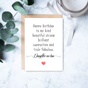 Daughter-In-Law Birthday Card - Amazing Daughter-In-Law Gift - Birthday Card Daughter-In-Law - Funny Daughter-In-Law Card - Card For Daughter-In-Law Birthday