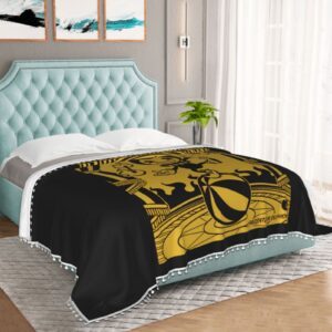 Super Soft and Comfortable Tassel Blanket Ben&Dy All-Weather Bedroom Bed and Sofa Blanket Suitable for Children and Adults Quilt Black 50"X40"