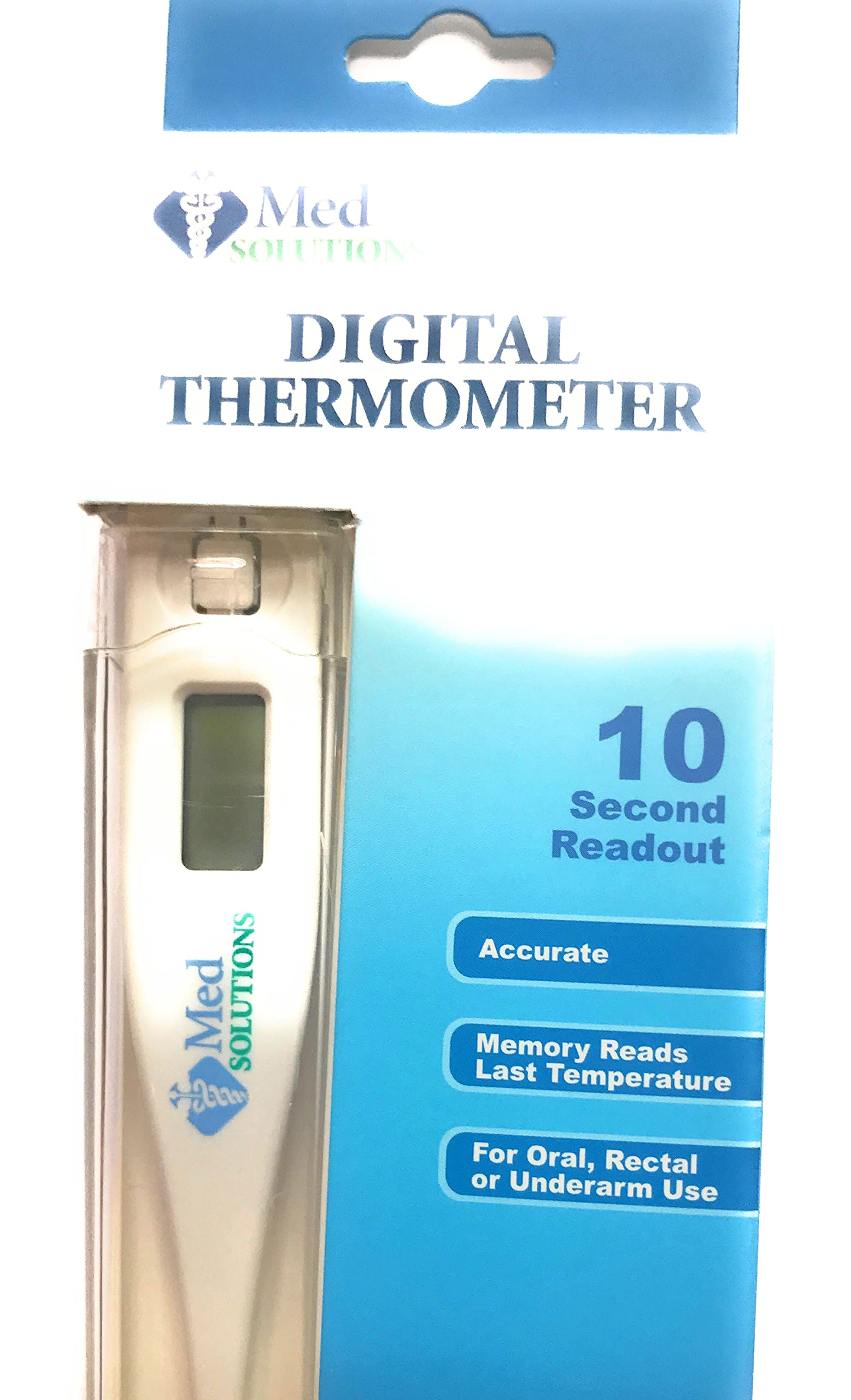 Med Solutions Digital Thermometer (Oral, Rectal or Underarm) 10 Second Readout