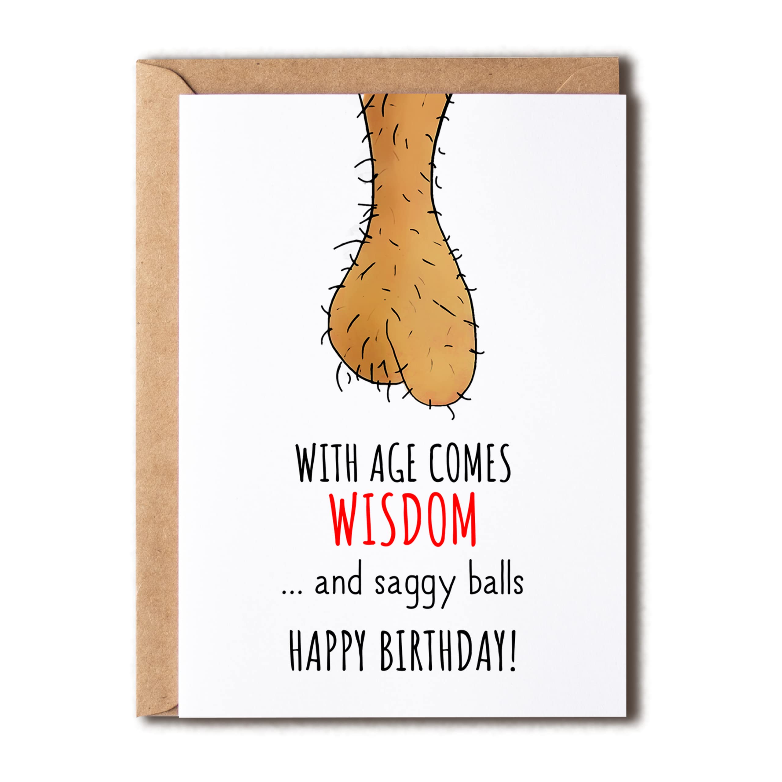 LillaGifts Birthday Cards For Him - Funny Rude Adult Theme Perfect For Birthday - Funny Anniversary Card For Husband And Boyfriend, 5 x 7 inches