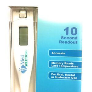 Med Solutions Digital Thermometer (Oral, Rectal or Underarm) 10 Second Readout