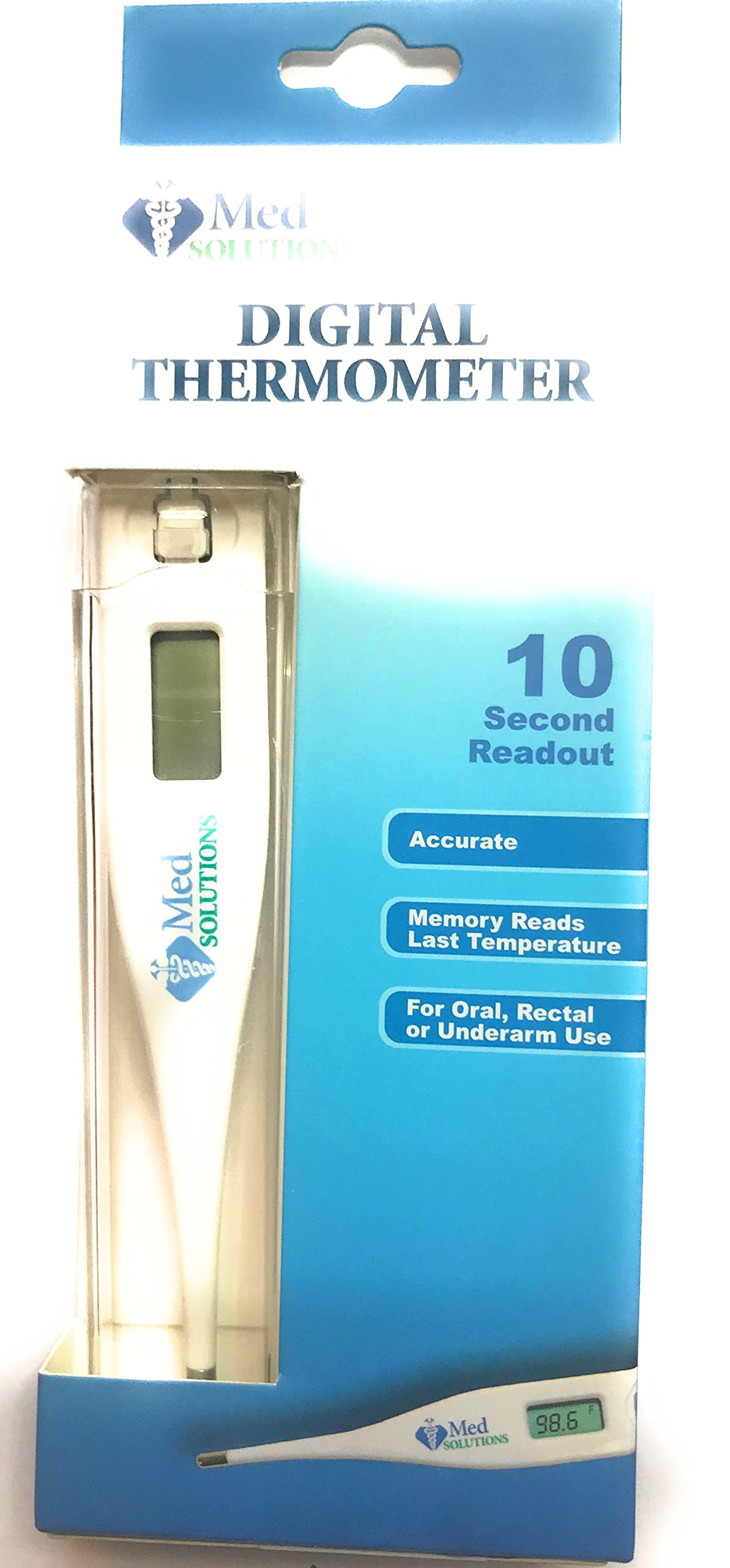 Med Solutions Digital Thermometer (Oral, Rectal or Underarm) 10 Second Readout