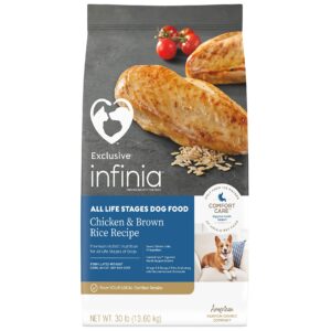 Infinia | All Life Stages Dog Chicken & Brown Rice Comfort Care Digestive Dog Food | 30 Pound (30 LB) Bag