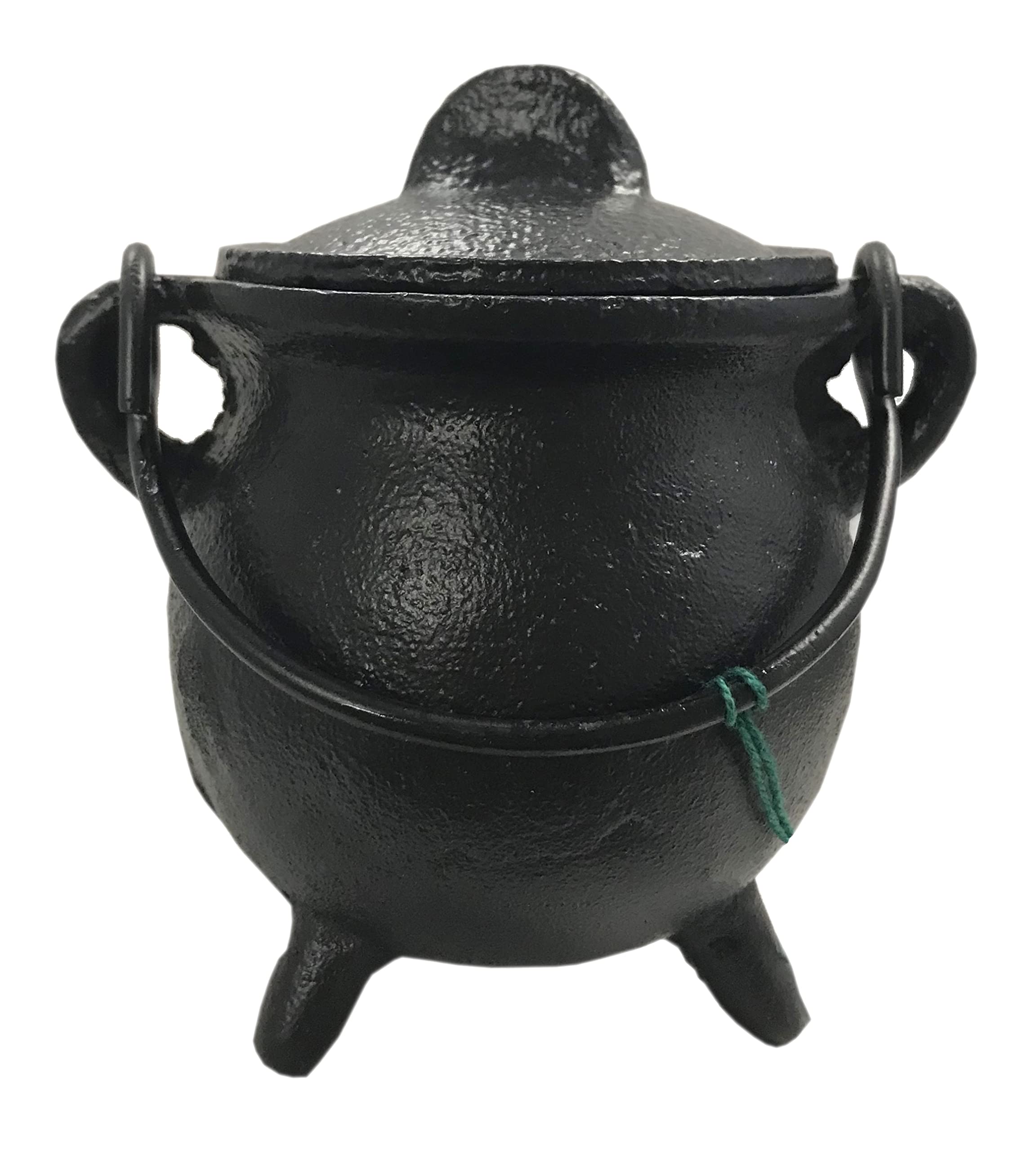 Crystalo - Plain Cast Iron Cauldron with Lid Size-2.5" D 4.25" H