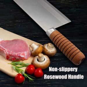 SELECT MASTER Chinese Chef Knife, Big Vegetable Cleaver, Chinese Cleaver Knife and High Carbon Steel with Non-slip Ergonomic Handle for Home and Restaurant