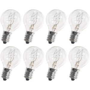 bluestars g30 e12 20w bulb for christmas decoration middle size scentsy warmers, dimmable g30 globe e12 candelabra base clear light bulbs for candle wax warmer, long last lifespan - pack of 8