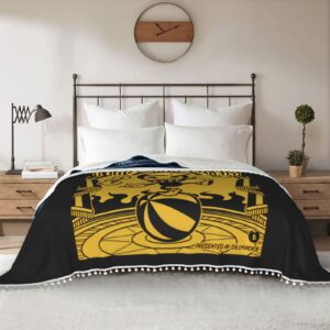 Super Soft and Comfortable Tassel Blanket Ben&Dy All-Weather Bedroom Bed and Sofa Blanket Suitable for Children and Adults Quilt Black 50"X40"