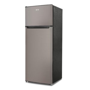 commercial cool ccr77lbs 7.7 cu. ft freezer, top mount fridge with glass shelves, bottle storage, beverage rack, crisper drawer cover in vcm refrigerator