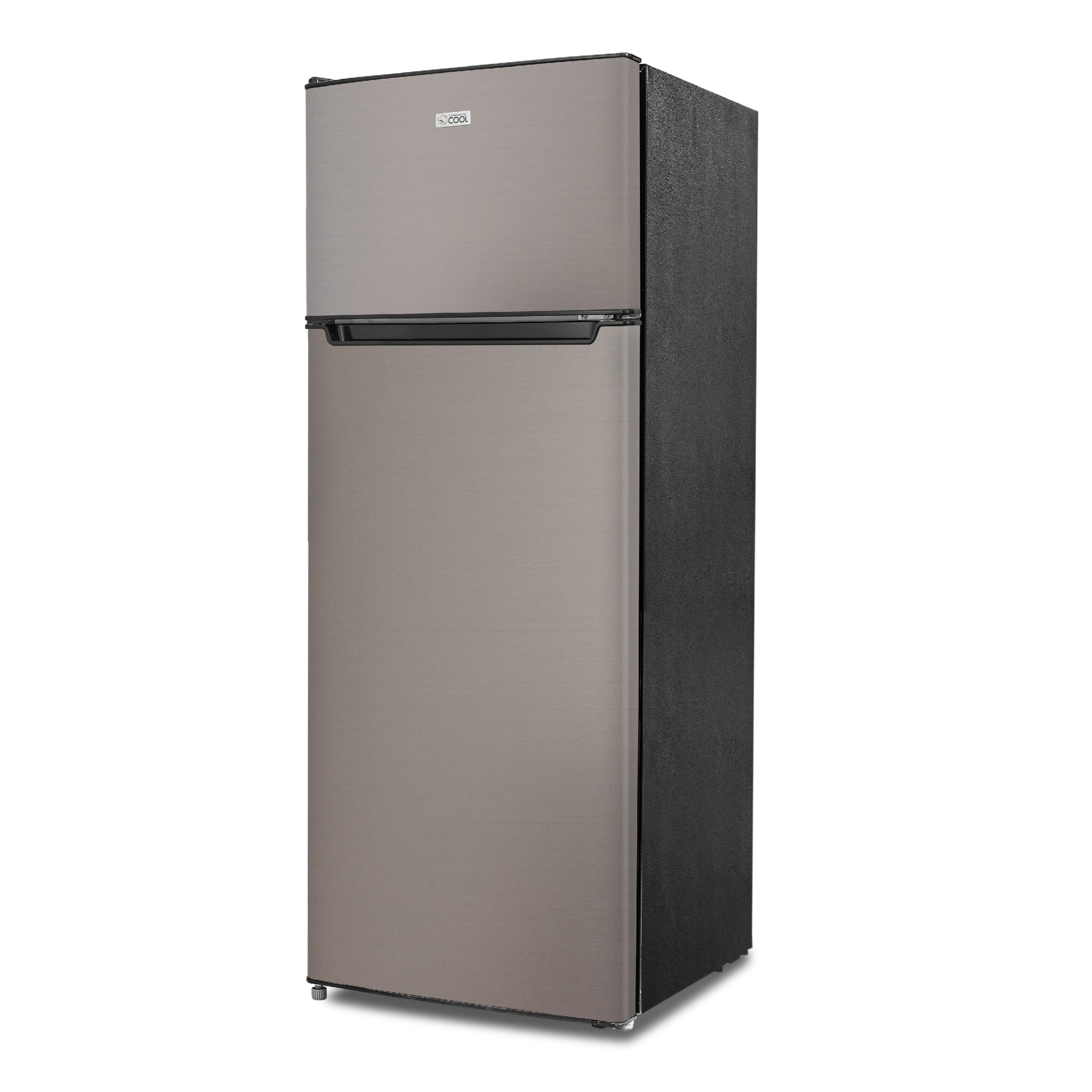 Commercial Cool CCR77LBS 7.7 Cu. Ft Freezer, Top Mount Fridge with Glass Shelves, Bottle Storage, Beverage Rack, Crisper Drawer Cover in VCM Refrigerator