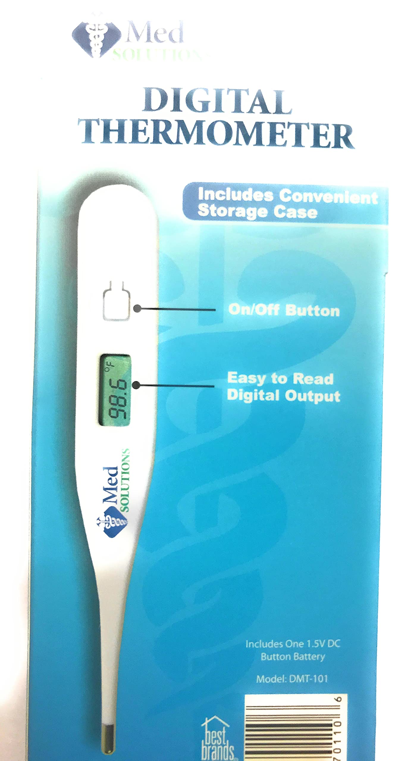 Med Solutions Digital Thermometer (Oral, Rectal or Underarm) 10 Second Readout