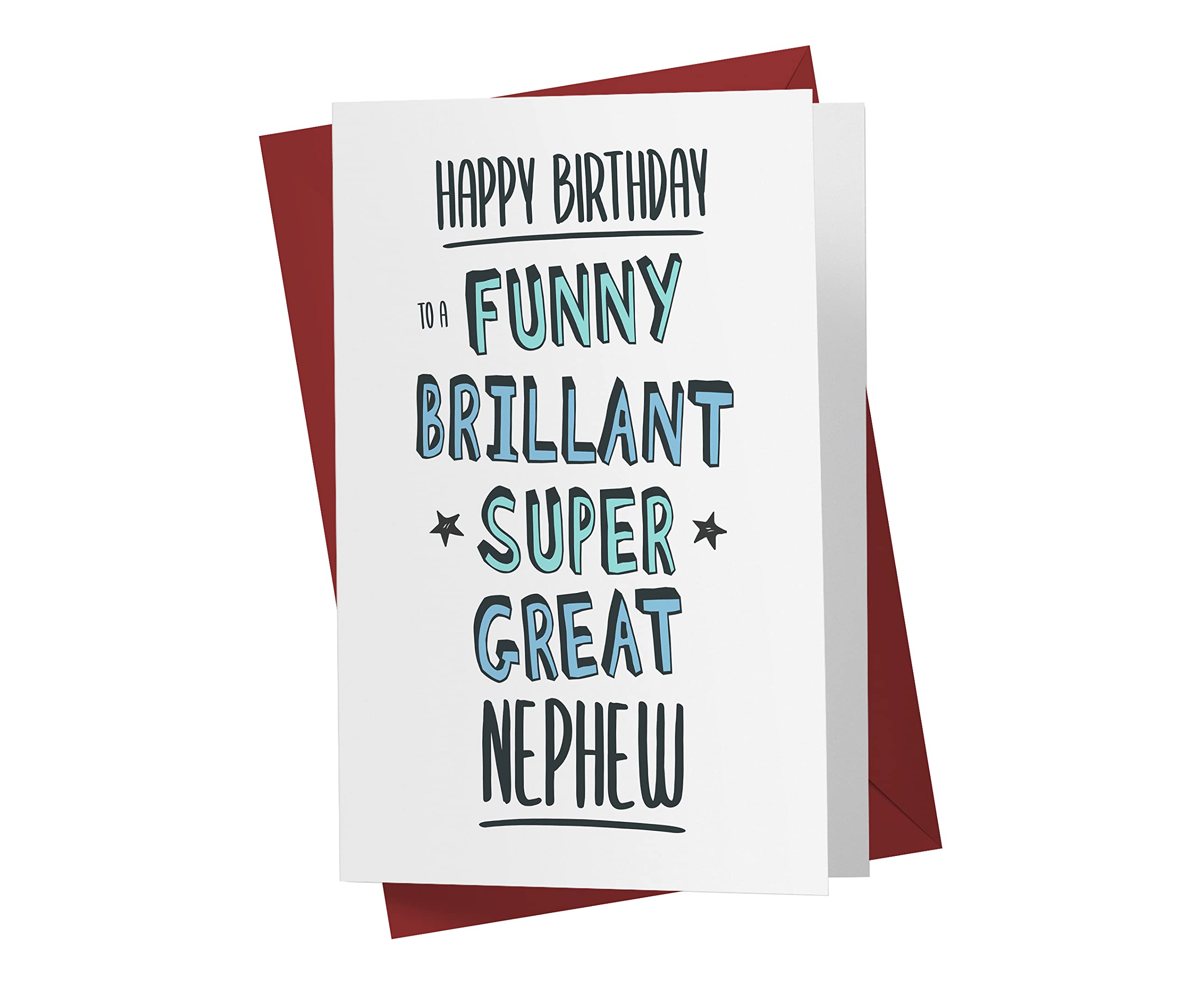 Sweet and Funny Birthday Card for Nephew, Large 5.5 x 8.5 Nephew Birthday Card, Happy Birthday Nephew Card, Birthday Card Nephew, Karto Compliment Nephew