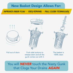 Drain Buddy Ultra Flo- 2 in 1 Bathroom Sink Stopper & Hair Catcher W/Patented Pull Clean Technology! | Fits 1.25” Sink Drains, Clog Preventing | Oil Rubbed Bronze Metal Cap / 1 Replacement Basket