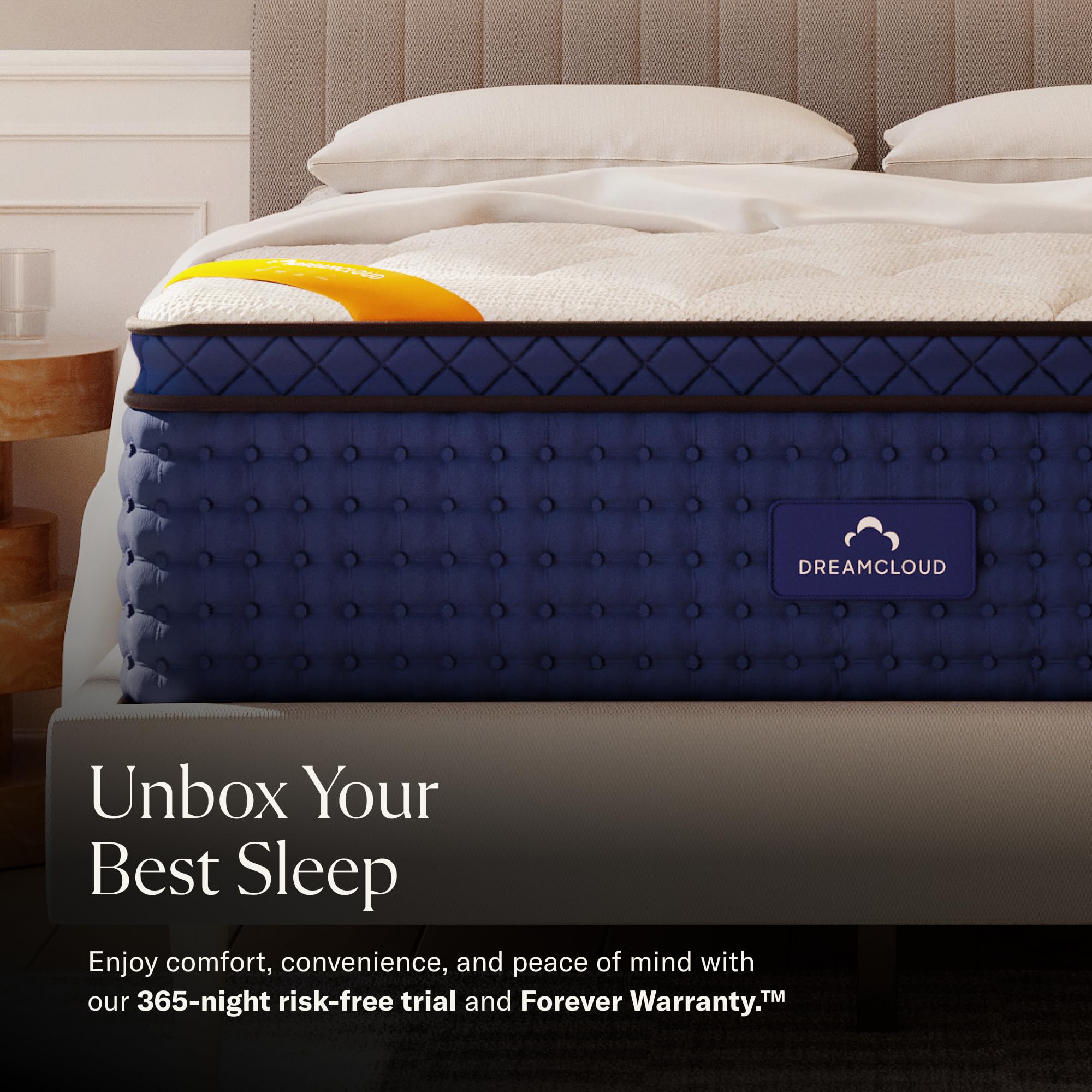 DreamCloud Premier Rest 16" Full Mattress - Luxury Hybrid Memory Foam - 365 Night Trial - 8 Premium Pressure-Relieving Layers - Forever Warranty - CertiPUR-US Certified