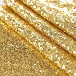 TCBESTO Gold Sequin Backdrop Curtains 4FT x 8FT 2 Panels Glitter Curtain Backdrop Sparkly Photography Background Drapes for Wedding Bridal Shower Christmas Festival Birthday