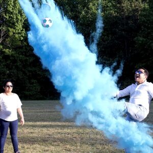 Gender Reveal Soccer Ball with Powder, Revelacion de Sexo de Bebe 2 Big Bags of Pink and Blue Gender Reveal Powder for Boy or Girl Baby Gender Reveal Ideas