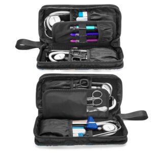 Damero Hard Stethoscope Case Holds 2 Stethoscopes, Stethoscope Carrying Case Compatible with 3M Littmann/ADC/Omron/MDF Stethoscope and Accessories, Blue Cats