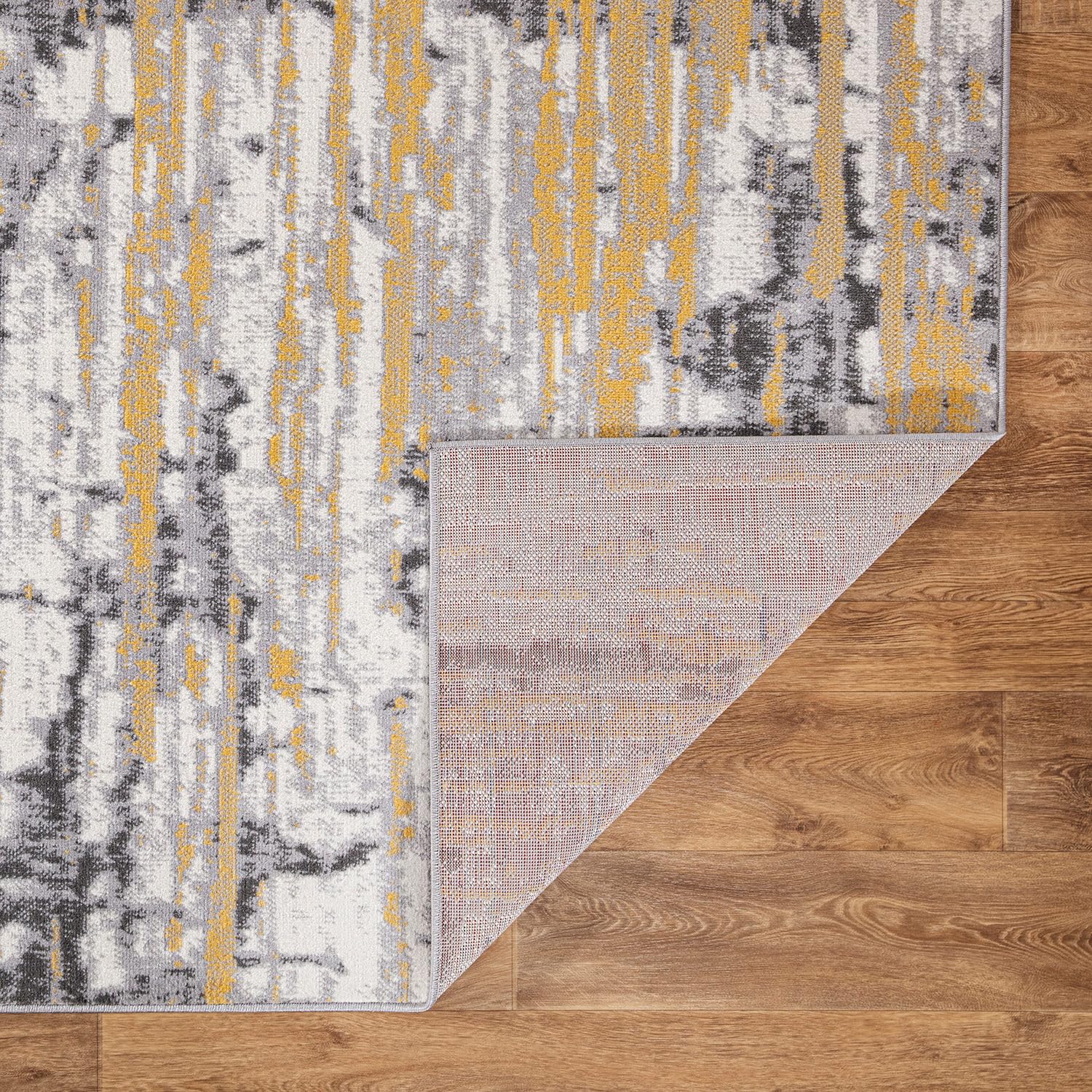 Rugshop Darwin Vintage Abstract Modern Area Rug 5' x 7' Yellow