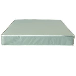 Treaton Pressure Relieving & Cooling High Density Foam King Mattress - 9-inch Water Proof Vinyl Medium Firm Tight Top Pocketed Coil Rolled Hybrid Mattres - Bed in Box, Green