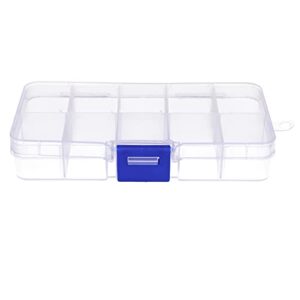 craft county plastic bead organizer – clear – customizable compartments – perfect for organizing small items