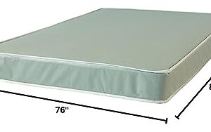 Treaton Pressure Relieving & Cooling High Density Foam King Mattress - 9-inch Water Proof Vinyl Medium Firm Tight Top Pocketed Coil Rolled Hybrid Mattres - Bed in Box, Green