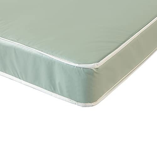 Treaton Pressure Relieving & Cooling High Density Foam King Mattress - 9-inch Water Proof Vinyl Medium Firm Tight Top Pocketed Coil Rolled Hybrid Mattres - Bed in Box, Green