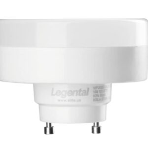 Legental 10w LED Puck GU24 Squat Light Bulb,18w Low Profile Spring CFL Equivalent,25000hrs Lifespan,1000LM,Cool White(5000K),120-277V, Damp Location Suitable,UL Listed, 2 Pack