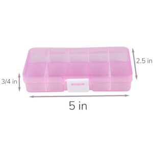 Craft County Plastic Bead Organizer – Clear – Customizable Compartments – Perfect for Organizing Small Items