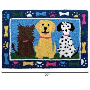 Puppy Gang Jellybean Accent Rug with Dogs Rug 20"x30" Doormat