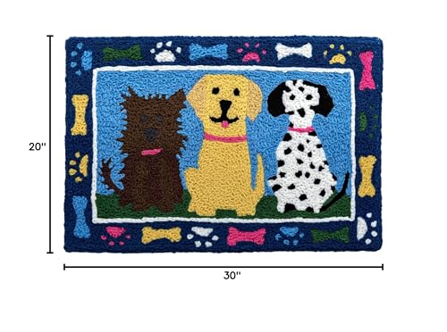 Puppy Gang Jellybean Accent Rug with Dogs Rug 20"x30" Doormat