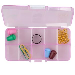 Craft County Plastic Bead Organizer – Clear – Customizable Compartments – Perfect for Organizing Small Items