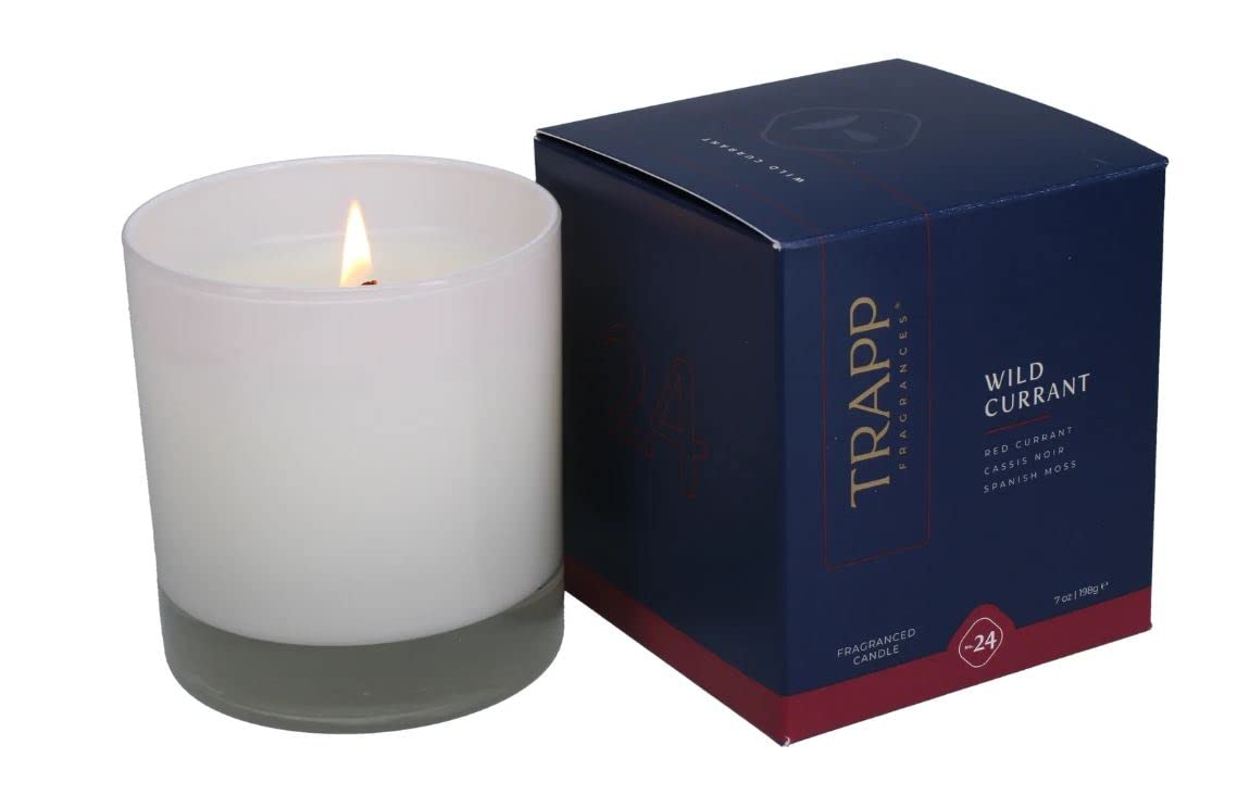 Trapp - No. 24 Wild Currant - 7 oz. Signature Candle - Aromatic Home Fragrance with Fruity Scent of Red Currant, Cassis Noir, & Spanish Moss Notes - Petrolatum Wax