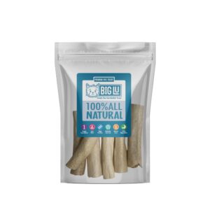 Big Lu - Cow Tail Dog Chews, All-Natural Grass-Fed Beef, Single Ingredient Treats, Rawhide-Free, 4-Inch Sticks (12 Sticks)