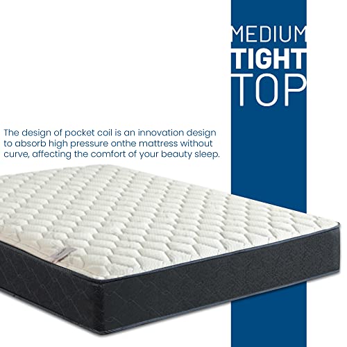 Treaton,9-Inch Medium Firm Memory Foam to Give You The Best Sleep Hybrid Mattress,Compatible with Adjustable Bed, Twin, Black.