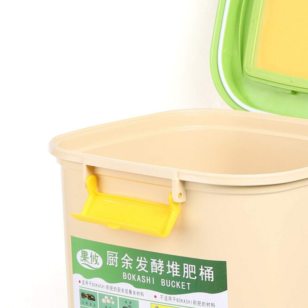 Food Waste Compost Bin, 21L Bokashi Bucket Kitchen Food Waste Bucket Recycle Composter Aerated Compost Bin Portable Indoor Storage Composting Collector Container Trash Pail