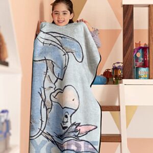 Disney Winnie The Pooh Eeyore Handstand Micro Raschel Fleece Throw Blanket 48" x 60"