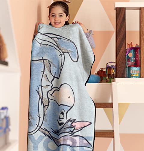 Disney Winnie The Pooh Eeyore Handstand Micro Raschel Fleece Throw Blanket 48" x 60"