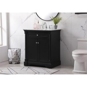 Elegant Decor Indoor Modern Under Sink Bathroom Fixtures Storage Organizer Cabinet 36 inch Single Bathroom Vanity - Teak