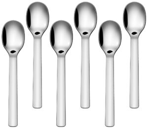 krihan demitasse espresso spoons, mini coffee spoon set of 6, 18/10 stainless steel teaspoons, 5.43-inch small spoons for dessert, tea & coffee, dishwasher safe