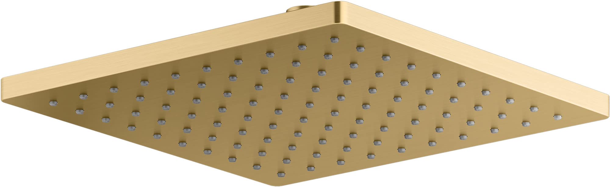 KOHLER 26149-2MB Honesty Square 10" Single-Function RAIN HEAD, Full Coverage SHOWERHEAD& Easy-to-clean Surface, Vibrant Brushed Moderne Brass, 2.5 GPM